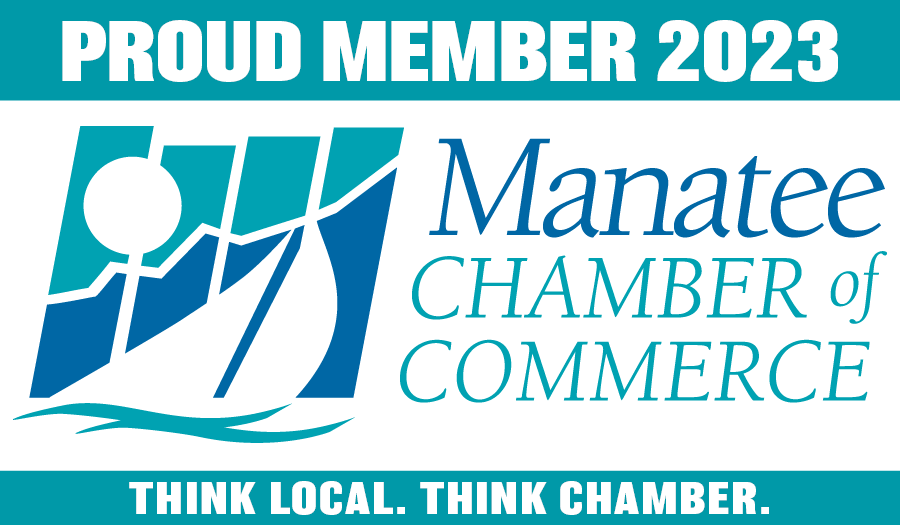 2023 Manatee Chamber of Commerce Proud Member Logo Bradenton Florida Lakewood Ranch Parrish Ellenton Palmetto Anna Maria Island Holmes Beach Longboat Key