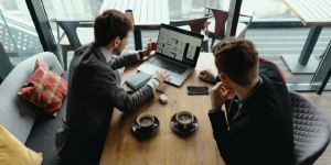 Two Guys Meeting Stock Photo